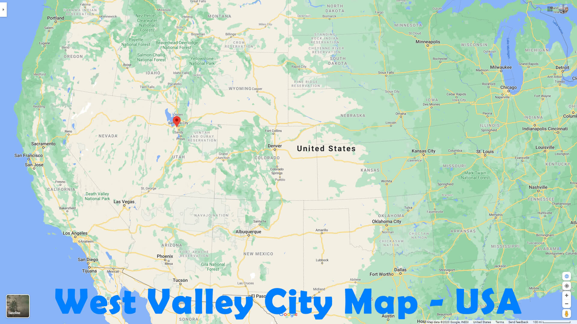 West Valley City Map   USA